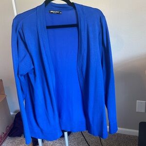 Open Front XL royal blue cardigan